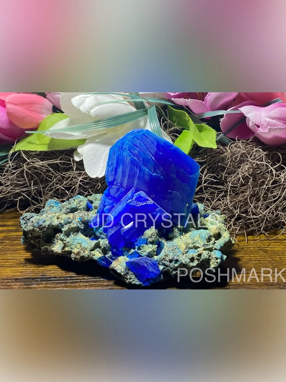 Blue Chalcanthite On Matrix